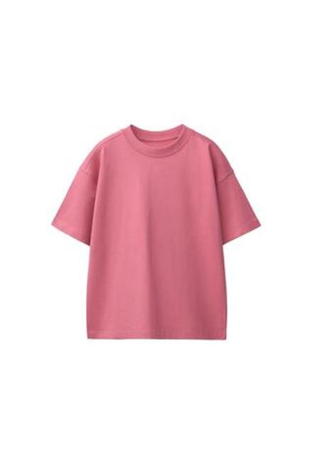 ZARA БАЗОВАЯ ОДНОТОННАЯ ФУТБОЛКА, ЛИНЯЛЫЙ РОЗОВЫЙ
