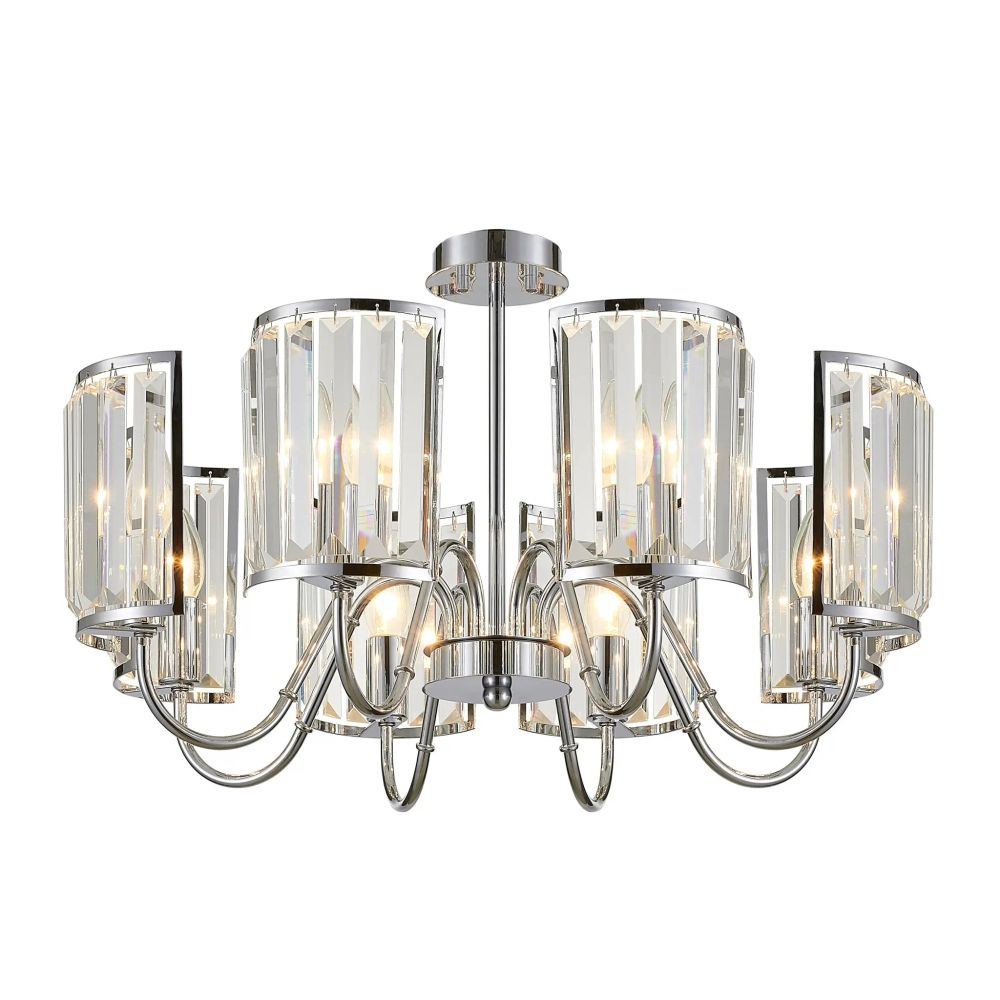 Citilux Грета CL333181 Люстра хрустальная подвесная Хром