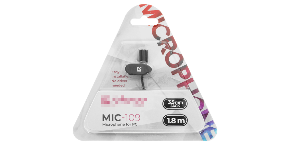Микрофон Defender MIC-109 черный