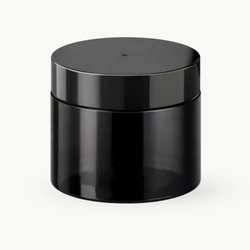 Комплект: Банка ПЭТ 50 мл (48) черная глянцевая с черной крышкой