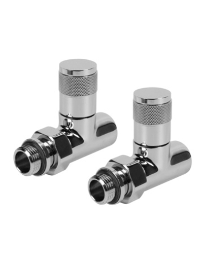 Набор дизайн-вентилей PIANO, прямой (хром) 1/2"