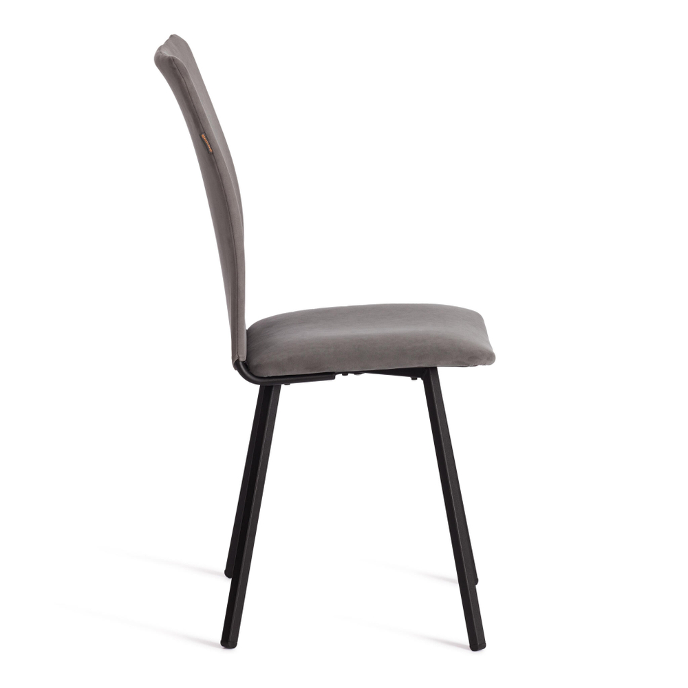 Стул обеденный La Rousse флок , серый/черный, 29, 49х50х93