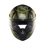 Шлем интеграл Royal Enfield, цвет - камуфляж-оливковый матовый, размер - XL (620 мм), арт. RRGHEP000589 (HESS22015MATT BLACK & OLIVE)