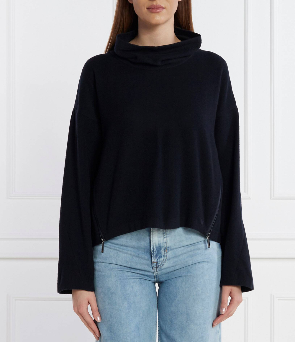 Хлопковый свитер Emporio Armani - темно-синий(H3NK2G C9926)