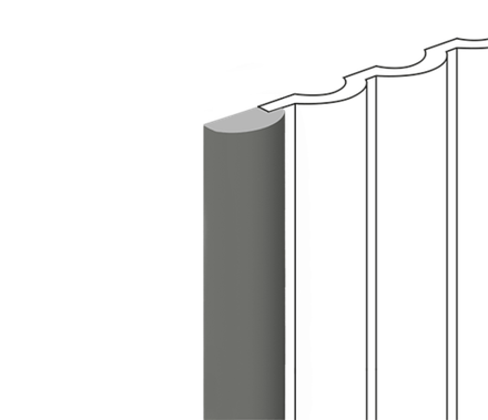 Финишный молдинг декорированный HiWood, 270x2,6 см