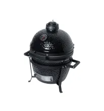 Керамический угольный гриль Diamond Egg Smart Deep Black, 33 см, чёрный