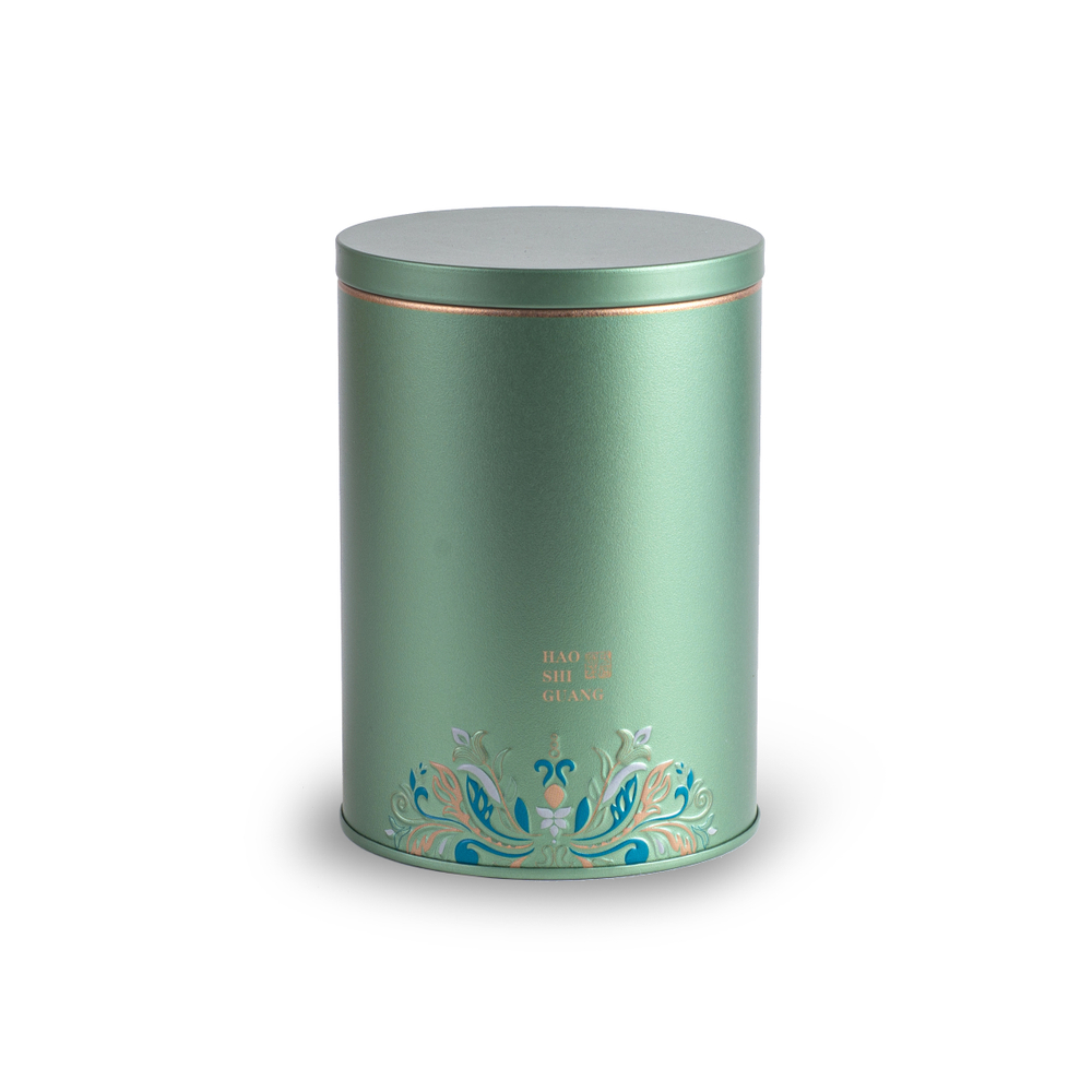 319023 Банка "Благородство" размер 12*8,6см, жесть зелёный