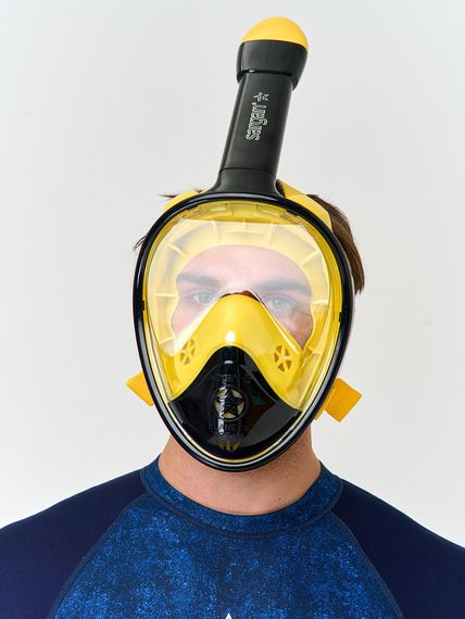 Маска полнолицевая Sargan Планета океан 2.0 черный/желтый