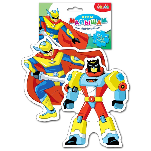 Мягкие пазлы на магнитах. Робот. Супергерой