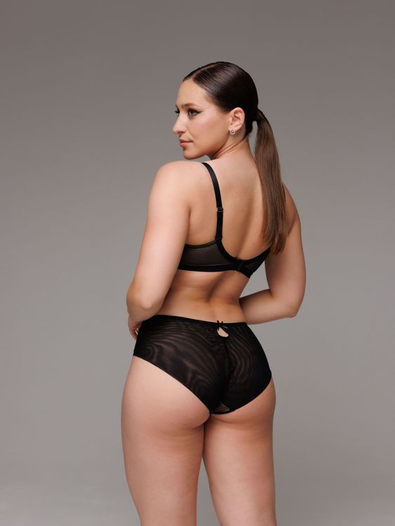 Трусы Zebra бикини (черный/скин)