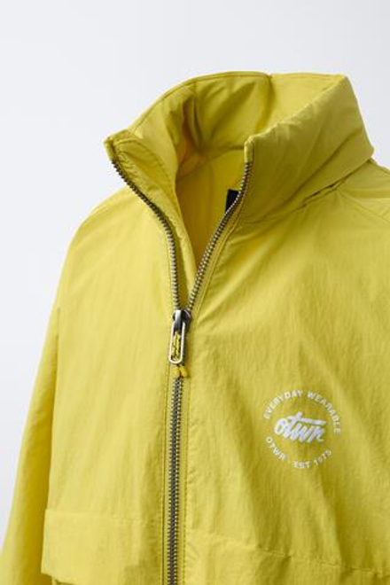 ZARA ЛЕГКАЯ КУРТКА WATER REPELLENT, ЛАЙМОВЫЙ