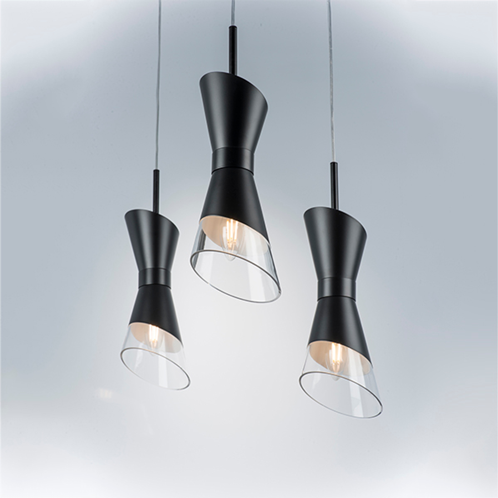 817017 Люстра STRATO 1х40W E14 ЧЕРНЫЙ МАТОВЫЙ