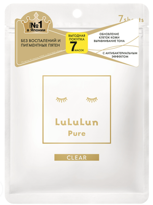 LuLuLun Набор из 7 масок для лица «Увлажнение и Чистая кожа» Face Mask Pure Clear White