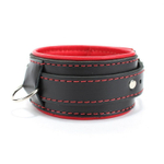 Черный ошейник с красным подкладом (Цвет: черный с красным)