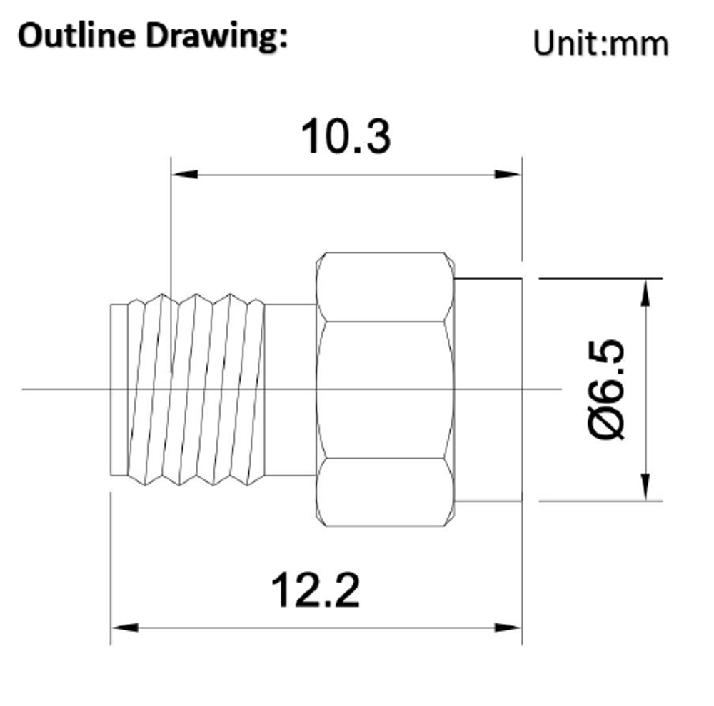 LT-MT2-27-3.5-S-F, Коаксиальная согласованная нагрузка, 27ГГц, 3.5 мм Female, 2 Вт