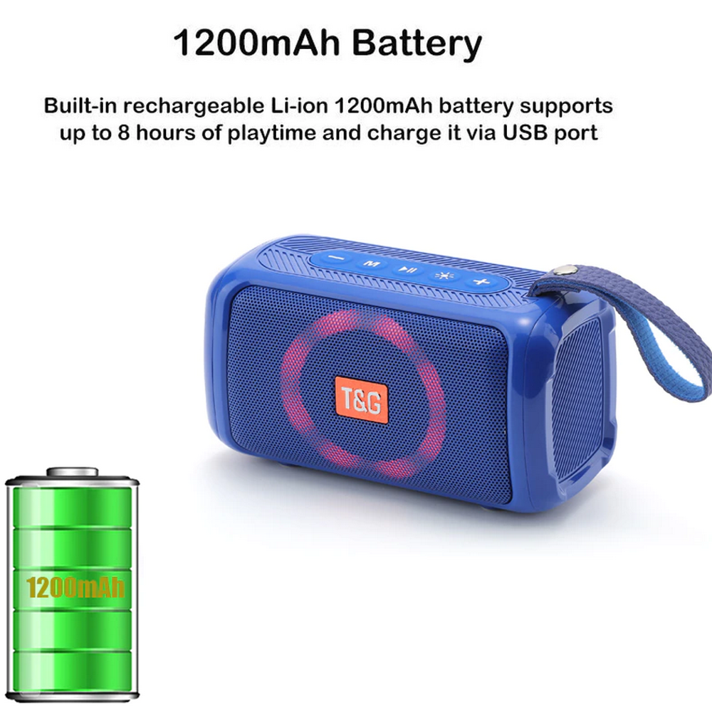 Беспроводная колонка TG-193 (5W/BT/TF/FM/USB) LED