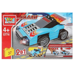 Конструктор пластмассовый 37эл. 2в1 инерц. Ралли "Спорткар" 5774-BY (Город мастеров)