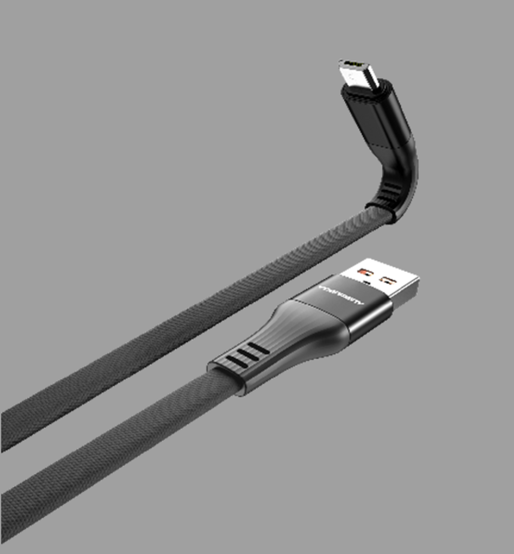 Кабель USB - Micro DENMEN D47V 2.4A (черный) 1м
