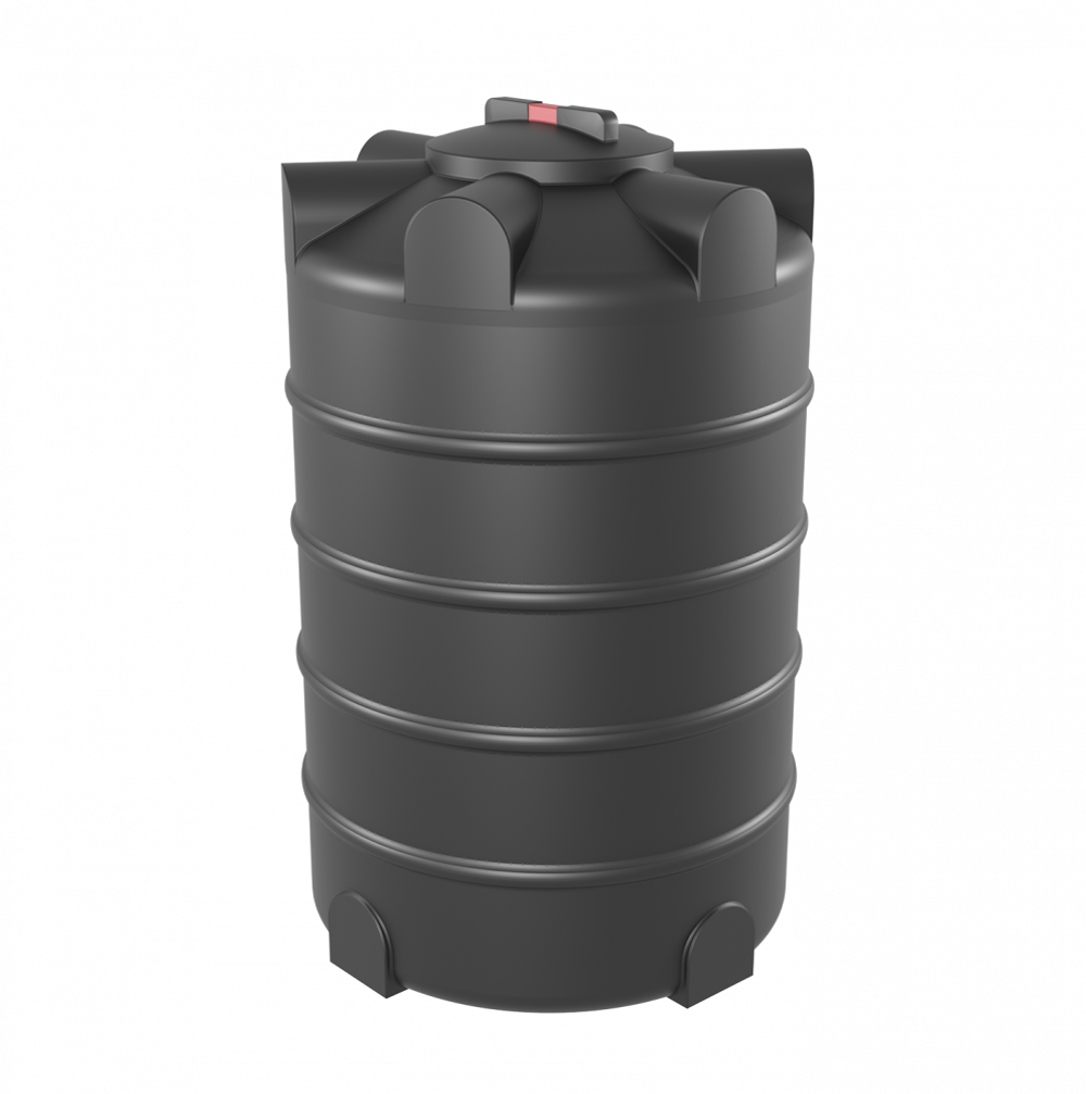 Емкость для технической воды Мультпласт KР-500 500 л. вертикальная (765x765x1220см;15кг;черный) - арт.552056
