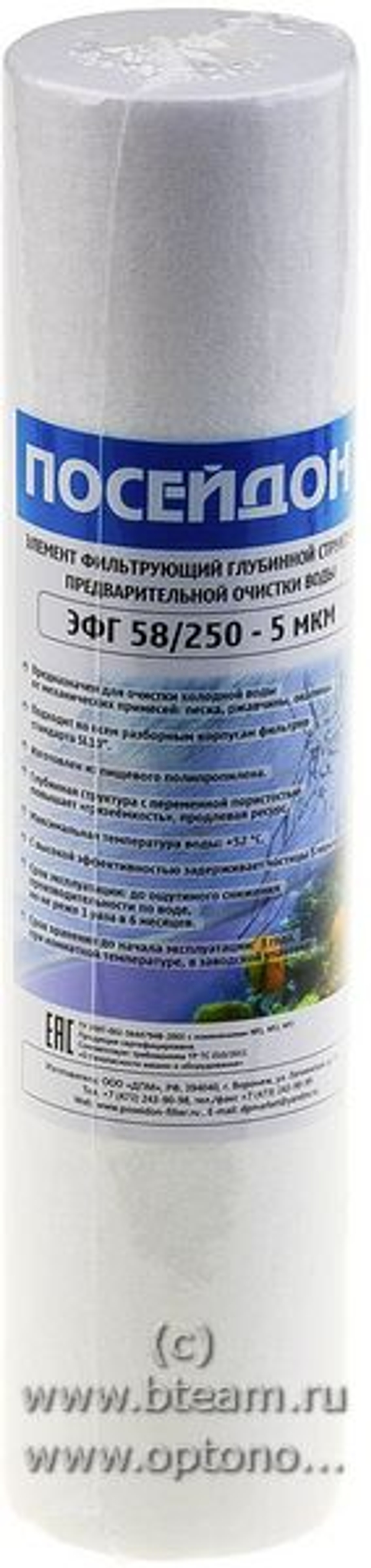 Картридж Посейдон ЭФГ 58/250-5мкм SL10