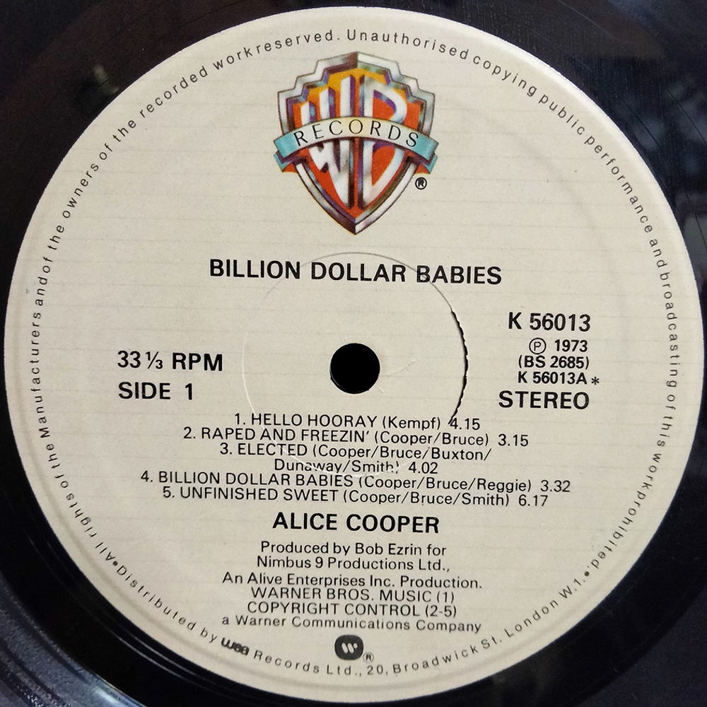Alice Cooper / Billion Dollar Babies (LP)