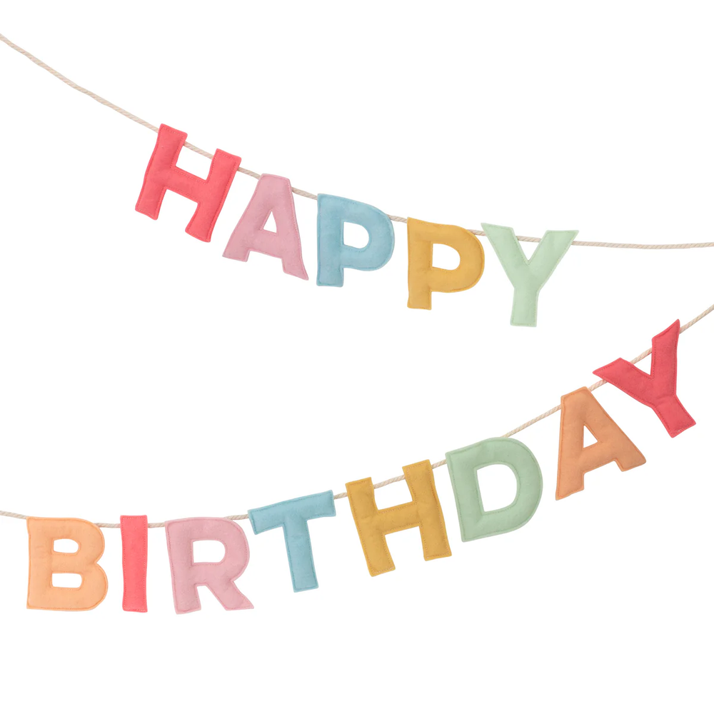 Гирлянда из фетра "Happy Birthday" 2 м