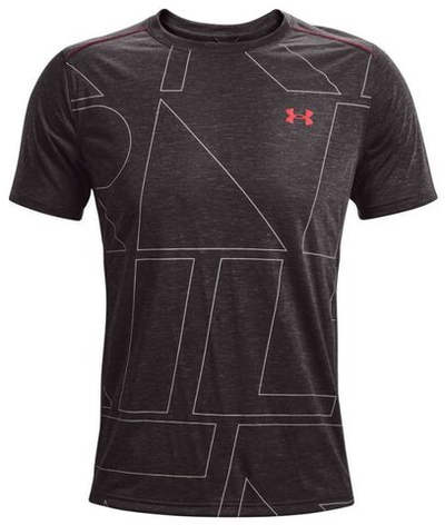 Мужская теннисная футболка Under Armour Men's UA Breeze 2.0 бег T-Shirt - jet gray/stone