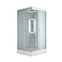 Душевая кабина AvaCan (АваКан) CK2010LED с низким поддоном, с ГМ, с электрикой и LED освещением, 100х100х215
