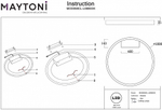 Накладной светильник Maytoni Rim MOD058CL-L65BS3K