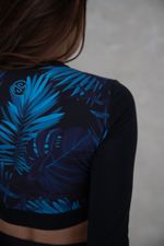 Рашгард  короткий Dark Blue palms
