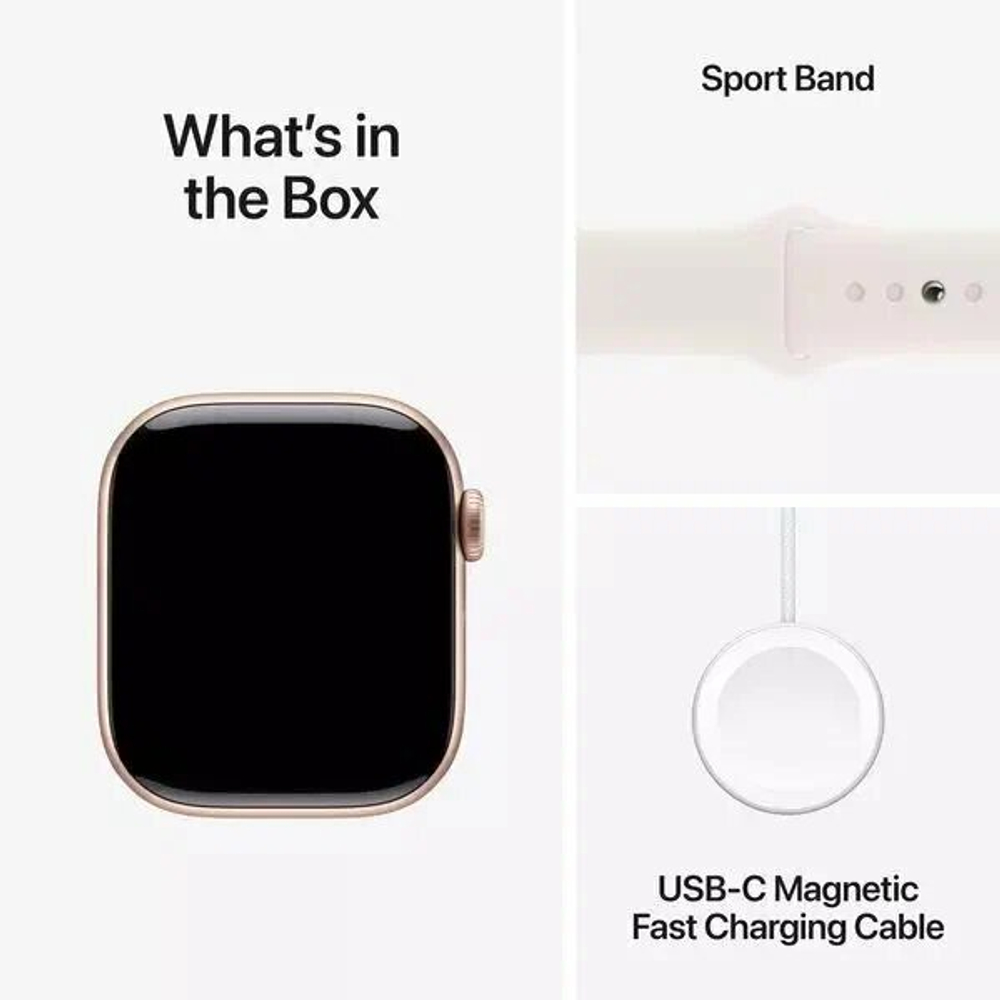 Умные часы Apple Watch S10 46mm, Silver Aluminium Case, Sport Band M/L