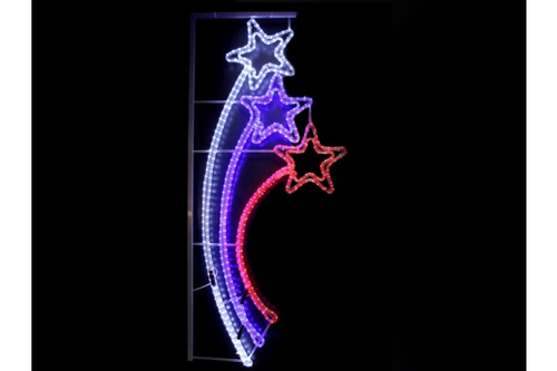 LED-3STAR-240V-W/B/R LED STAR MOTIF производство Flesi  (РФ) 150х67см, каркас 500*1500мм(БЕЗ СКИДОК)