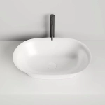 Раковина накладная Salini Mona 110821M 60 из искусственного камня S-Stone, белая матовая