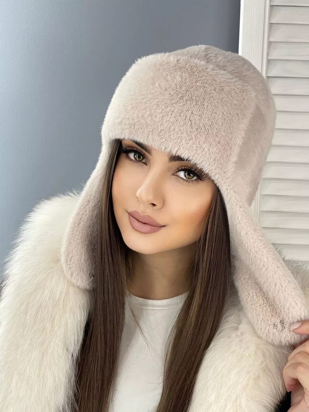 шапка ушанка зимняя пушистая