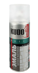КРАСКА АЭРОЗОЛЬ БЕЛАЯ МАТОВ. 520 МЛ (12) "KUDO" KU-1101