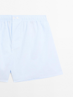 Massimo Dutti Трусы-боксеры в мелкую клетку, небесно-голубой