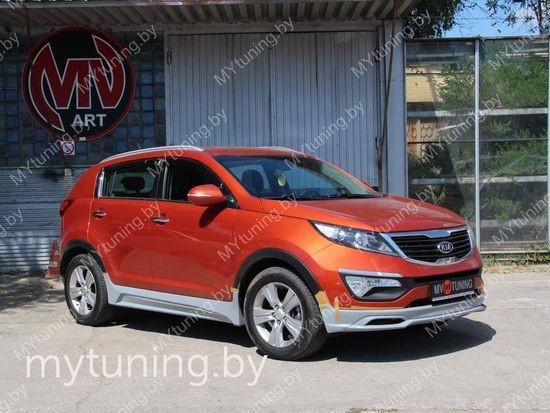Накладки на пороги JSW для Kia Sportage III