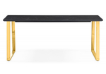 Керамический стол Woodville Селена 2 180х90 черный мрамор, золото