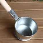 Ковш для бани из оцинкованной стали, 0.35л, 60 см, с деревянной ручкой 3098466