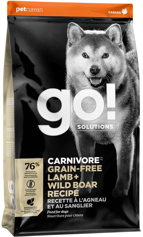 Go! 9.98кг Carnivore Сухой корм для собак всех возрастов Ягненок и мясо дикого кабана