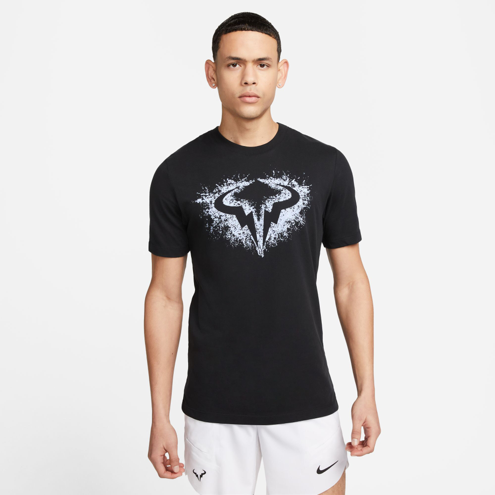 Мужское теннисное поло Nike Dri-Fit Rafa Nadal Court SU23 T-Shirt Men - Black, Multicoloured