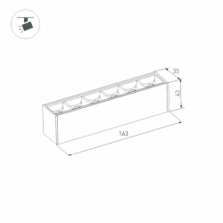 Светильник MAG-LASER-45-L160-6W Day4000 (BK, 15 deg, 24V) (Arlight, IP20 Металл, 5 лет) 026934