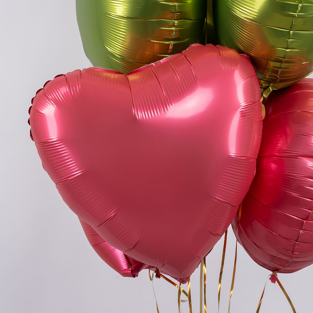 G Шар Сердце 18'' / 46 см, Ягодная помада сатин (БГ-15)  Изображение2