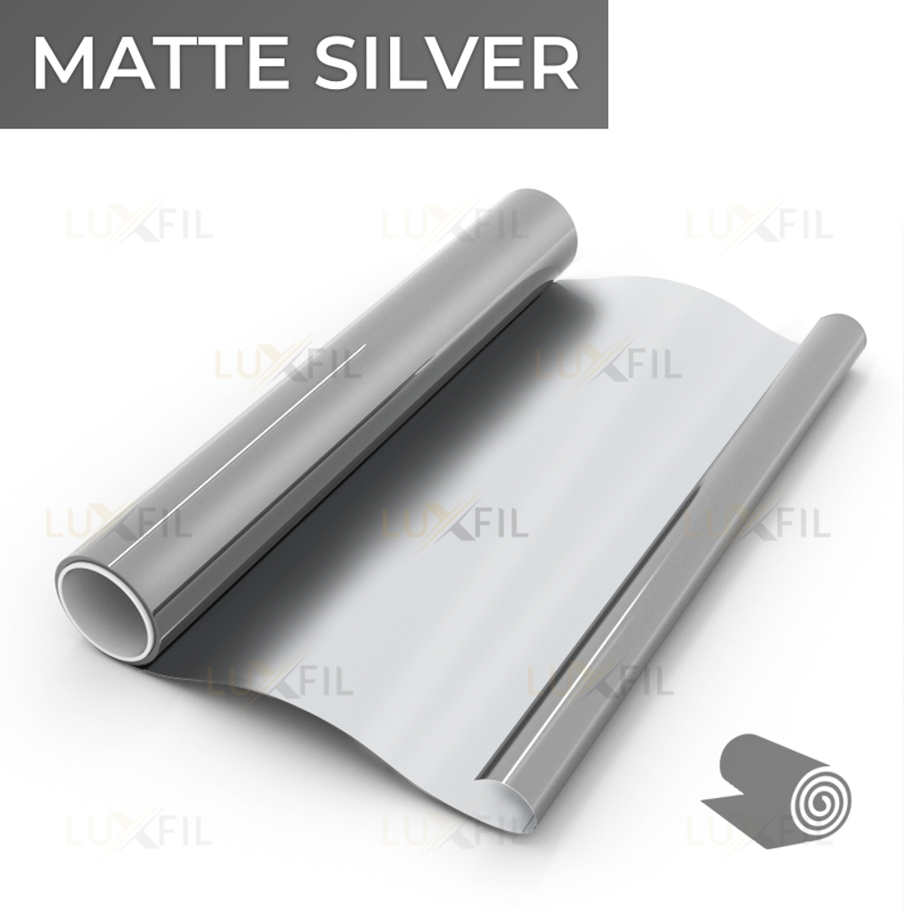 Пленка для окон декоративная MATTE SILVER LUXFIL, рулон (размер 1,524x30м.)