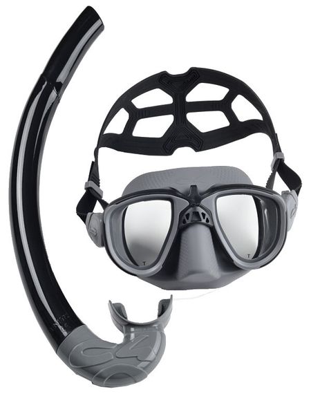 Набор маска+трубка+ласты в сумке C4 Carbon Storm