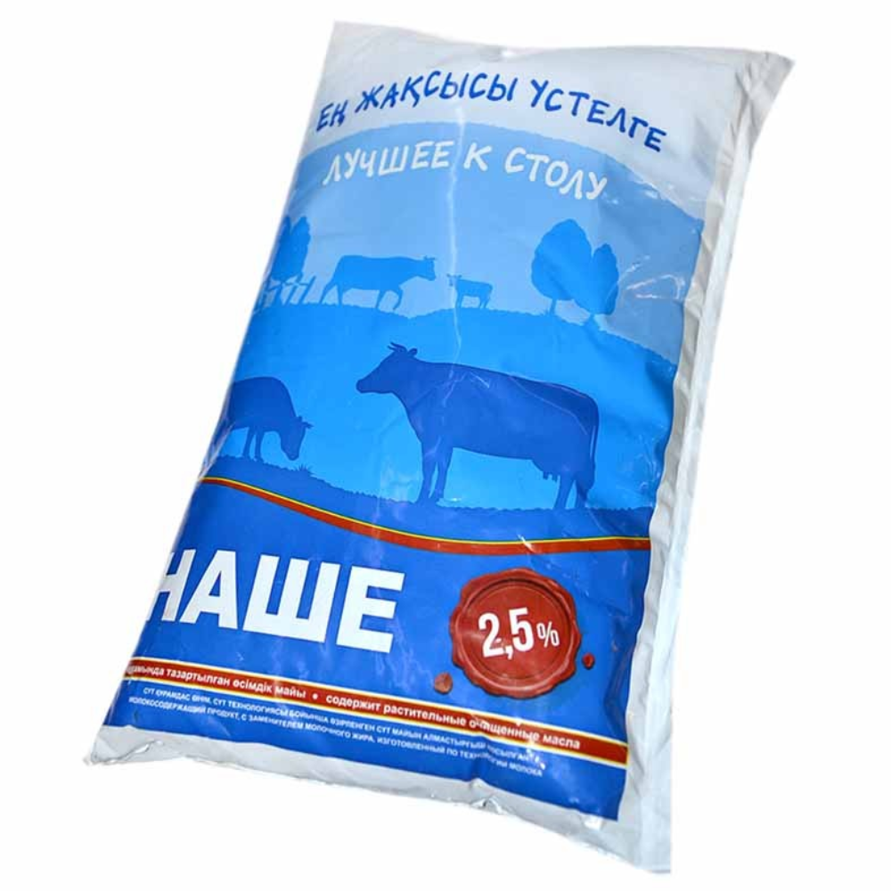 Молоко Наше 2,5 % 0,9 л тфа