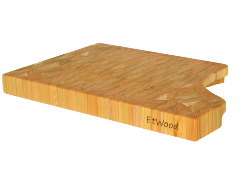 Торцевая разделочная доска 45x30x4 см. лиственница, арт. 038