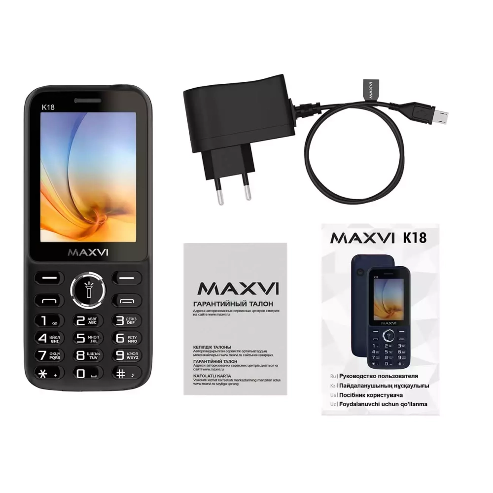 Мобильный телефон Maxvi K18, чёрный