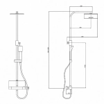 Душевая система Abber Daheim AF8260B черная матовая