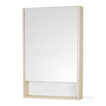 Зеркальный шкаф AQUATON Сканди 55 белый, дуб верона 1A252102SDB20